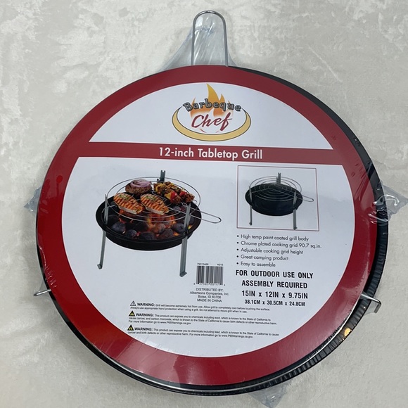Barbeque Chef- 12 inch Tabletop Grill NIP - Picture 2 of 8